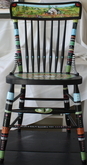 Village - folk art chair